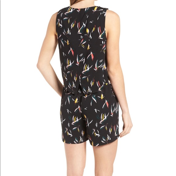 Halogen wrap back print romper - Picture 2 of 2
